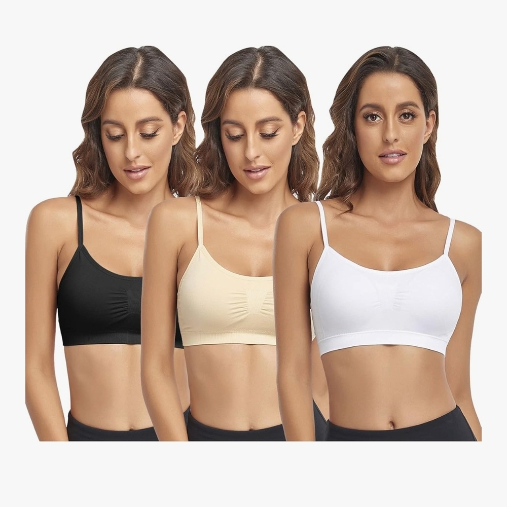 Seamless Women's Bralette - Black, Beige, White